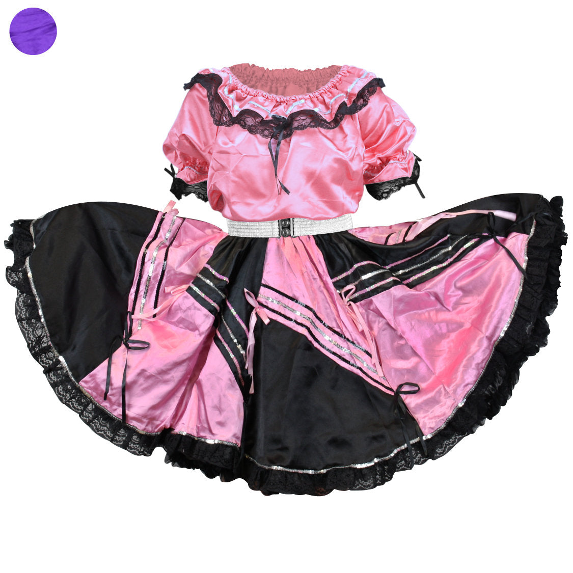 Girl's Triple Sequin Satin Set